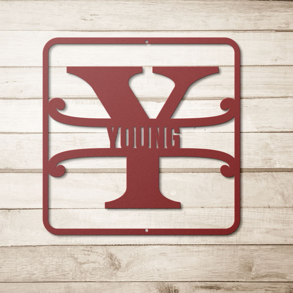 split monogram Y PERSONALIZED