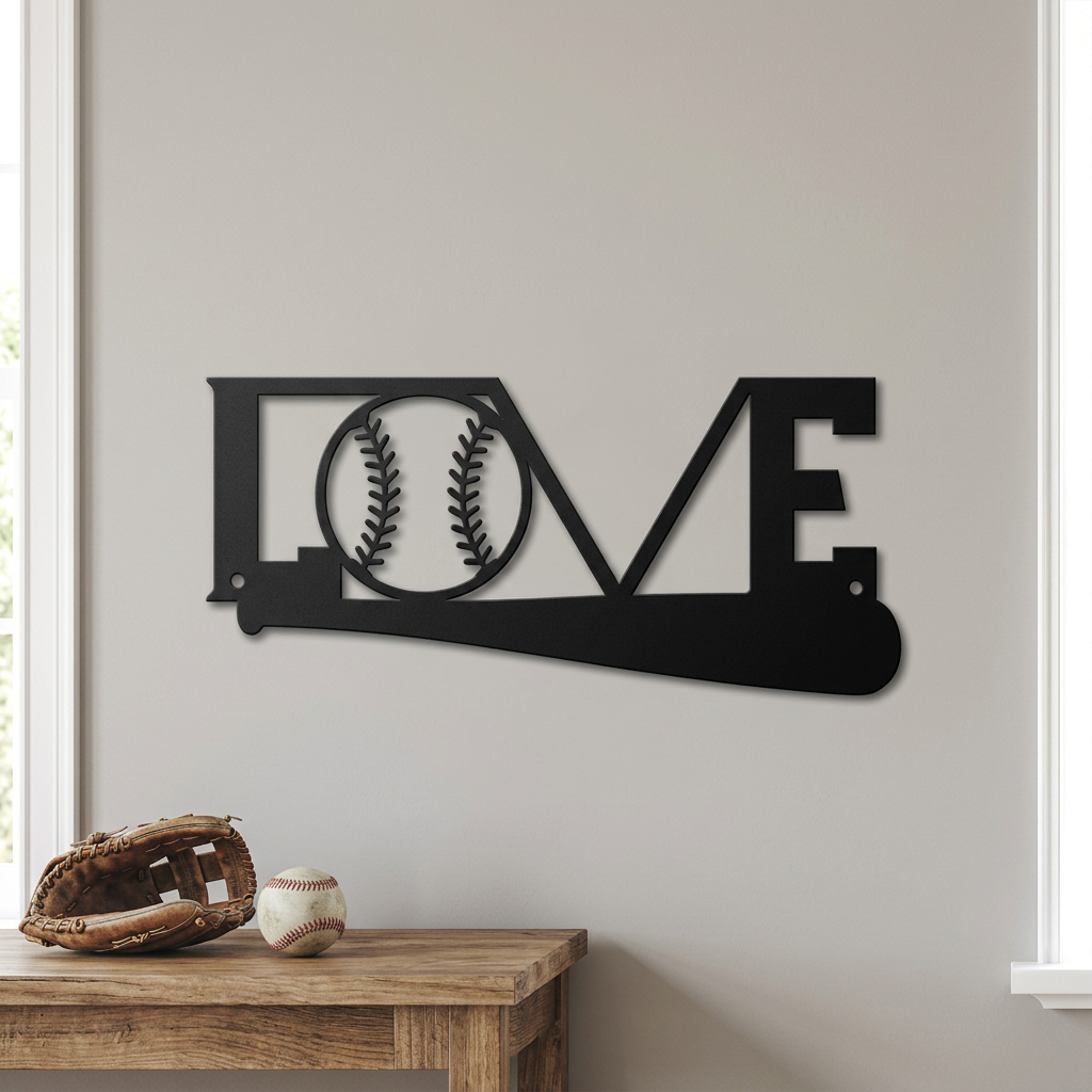 Baseball LOVE sign mockup