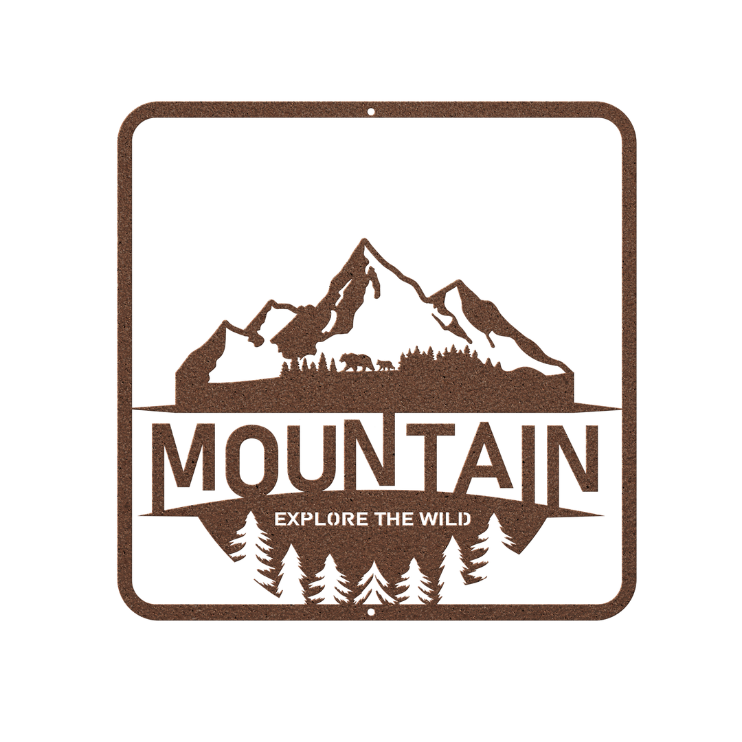 Adventure Metal Signs with a mountain image Wall Art AnywherePOD