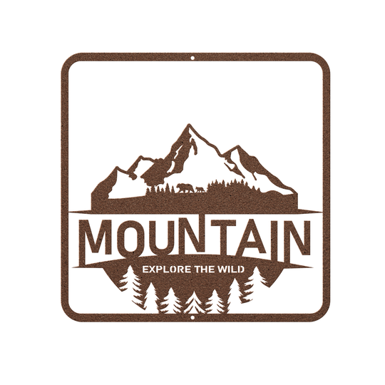 Adventure Metal Signs with a mountain image Wall Art AnywherePOD