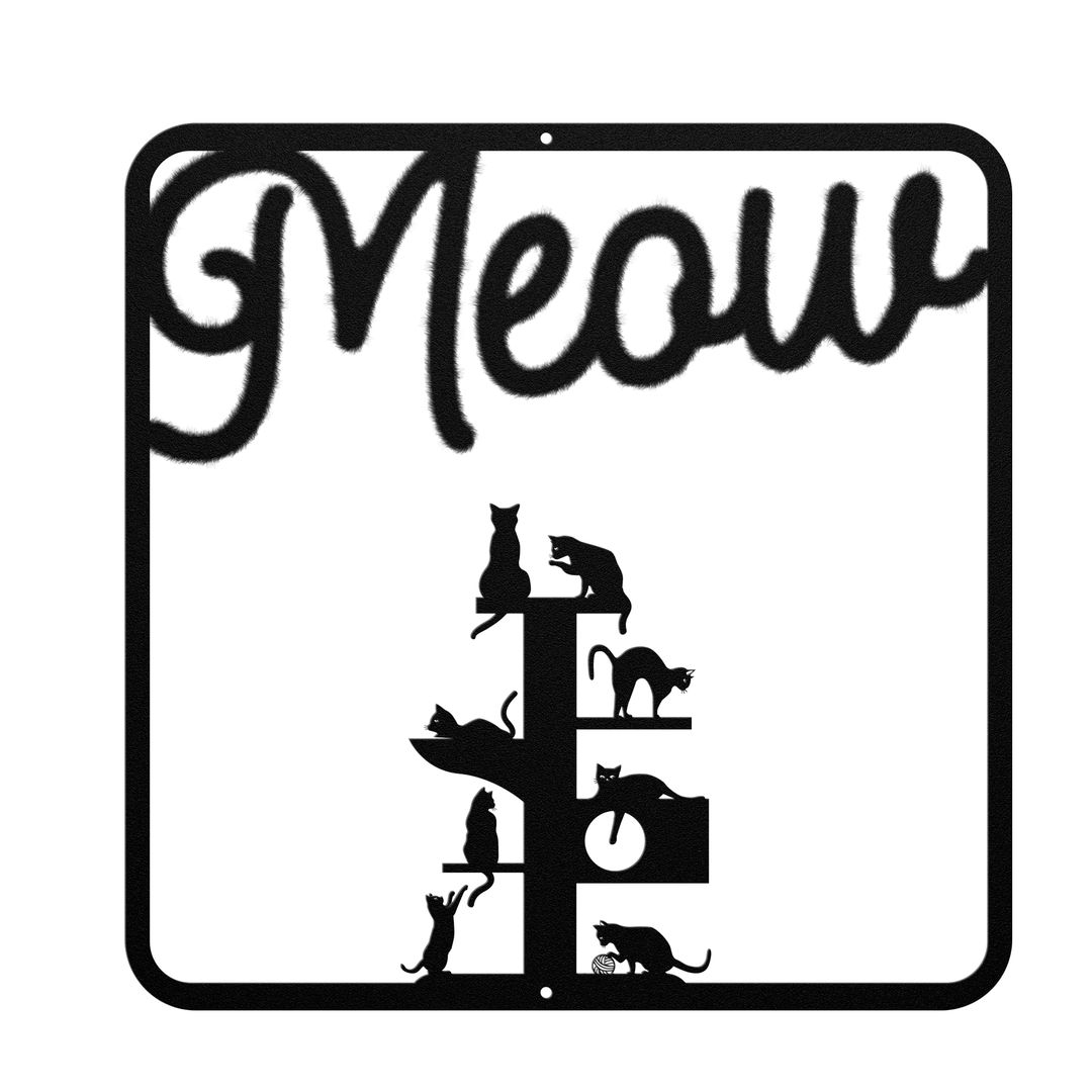 Die-Cut Metal Signs cat lovers art