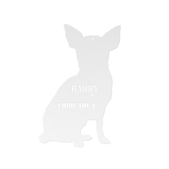 Chihuahua Metal Sign - Personalized Dog Wall Art