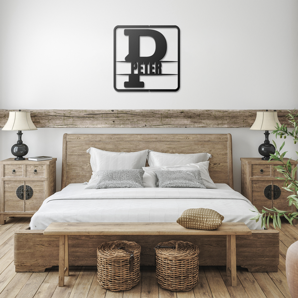 split monogram P PERSONALIZED