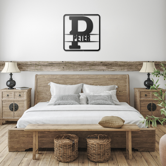 split monogram P PERSONALIZED