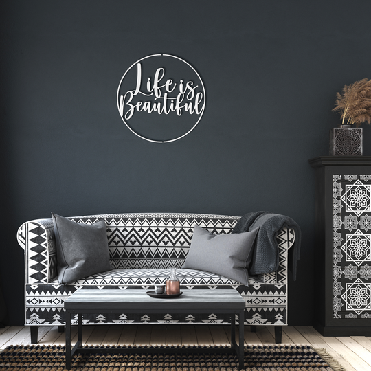 Metal Signs featuring the saying life is beautiful Wall Art AnywherePOD