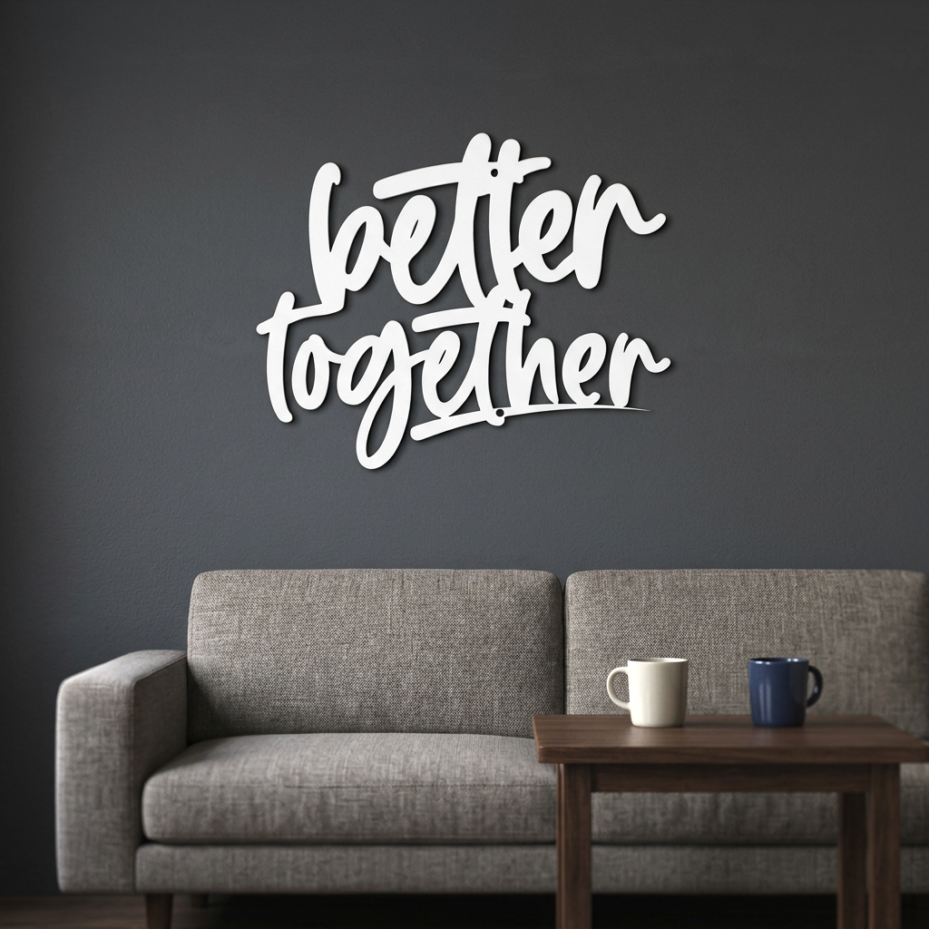 Better Together sign in a quiet sitting nook