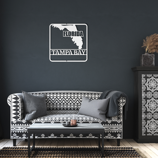 Custom Florida Metal Wall Art - Florida map