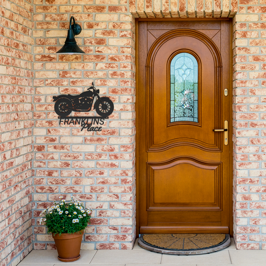 Custom Motorcycle Metal Sign - Personalized Garage Decor