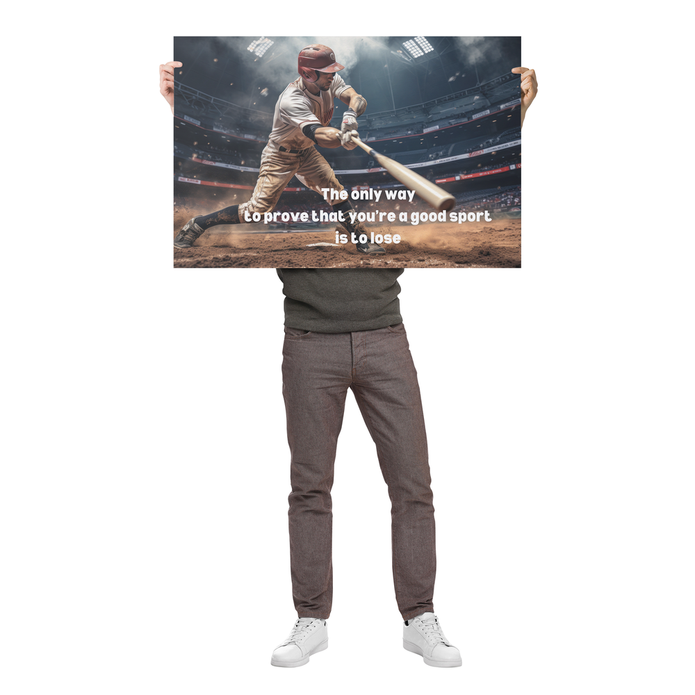 Poster: 36x24 baseball player,motovational ,inspirational Wall Art AnywherePOD