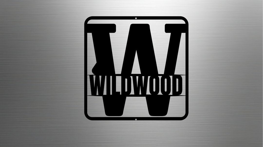 split monogram W PERSONALIZED - Tailored Wall Expressions