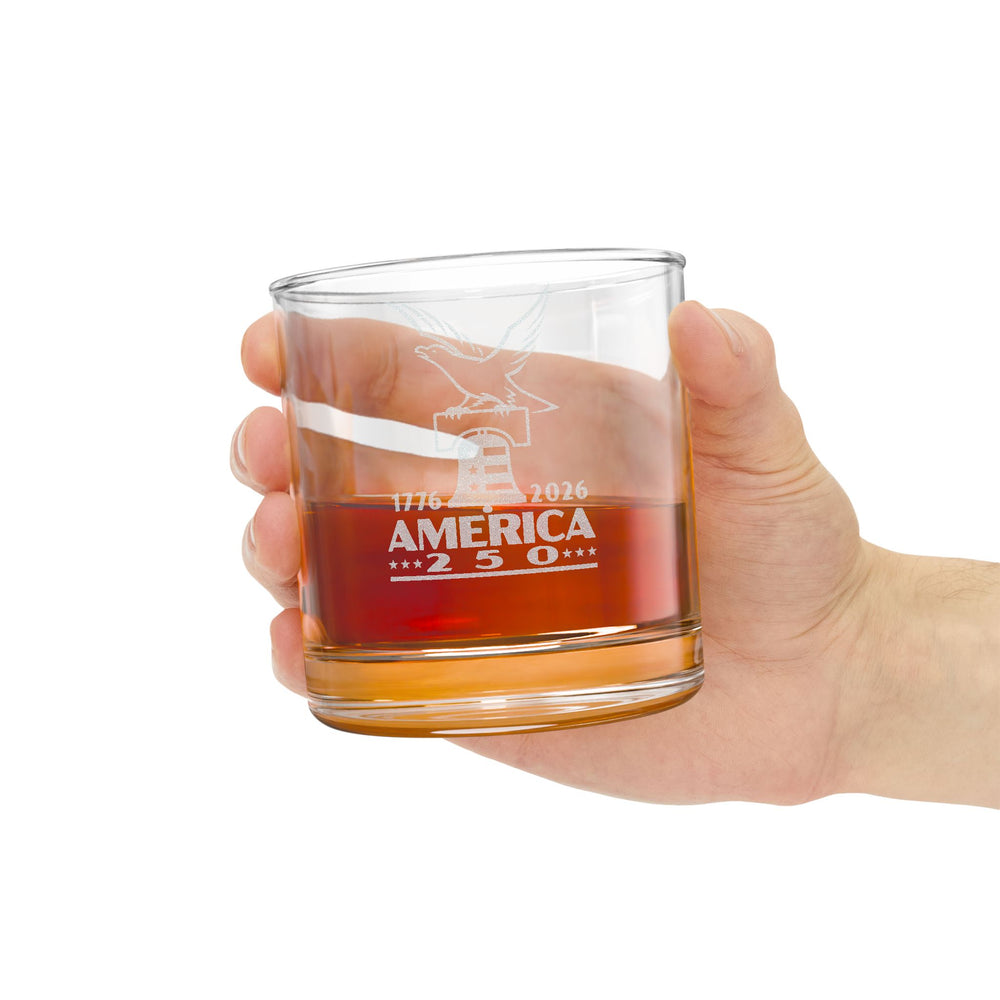 Engraved America 250 Whiskey Glass - Patriotic Gift