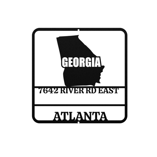 Personalized Georgia Metal Sign - Home Decor Gift