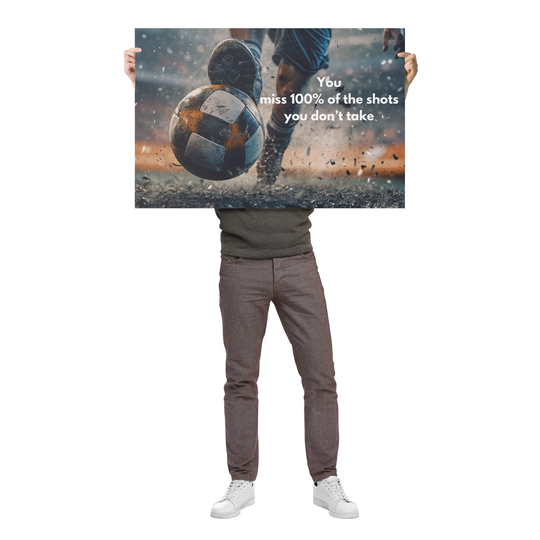 Poster: 36x24 motivational, soccer player Wall Art AnywherePOD