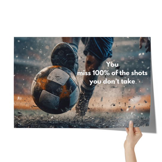 Poster: 36x24 motivational, soccer player Wall Art AnywherePOD