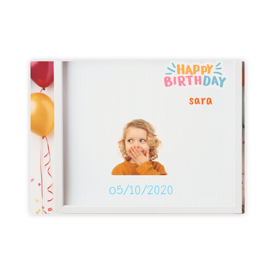 Canvas Photo Tile Special Occasion /Birthday personalizable with a photo and text