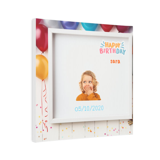 Canvas Photo Tile Special Occasion /Birthday personalizable with a photo and text