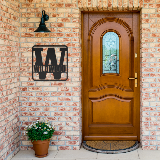 split monogram W PERSONALIZED - Tailored Wall Expressions
