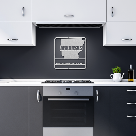 Arkansas Customized State Metal Wall Art - Indoor/Outdoor Decor