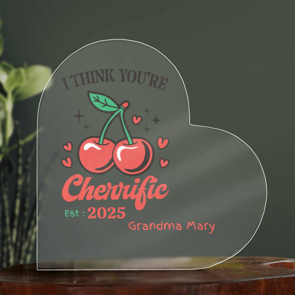 Cherry,valentineAcrylic Heart Plaque personalized plaque