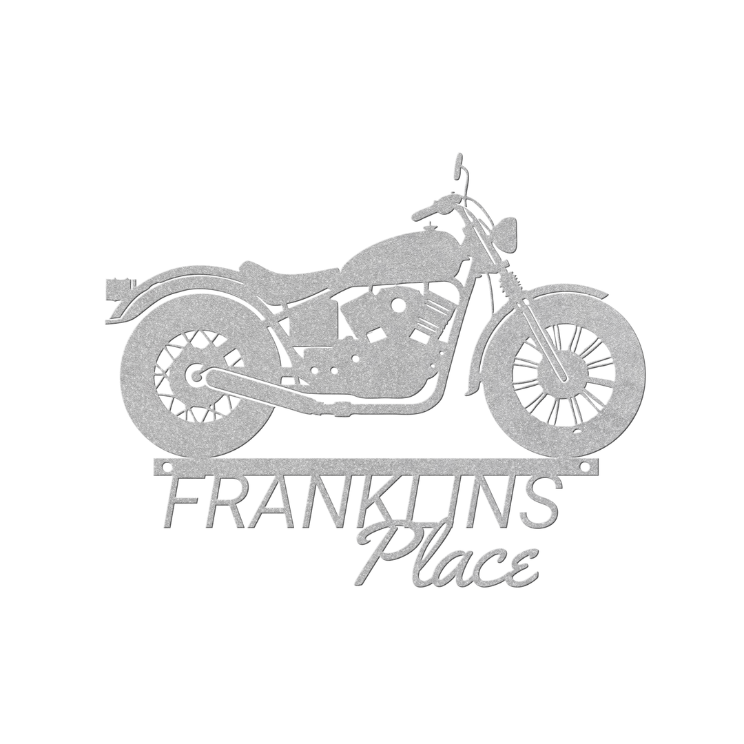 Custom Motorcycle Metal Sign - Personalized Garage Decor