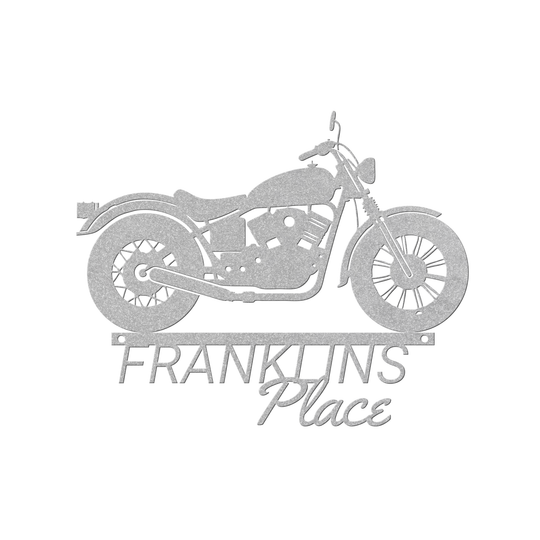 Custom Motorcycle Metal Sign - Personalized Garage Decor