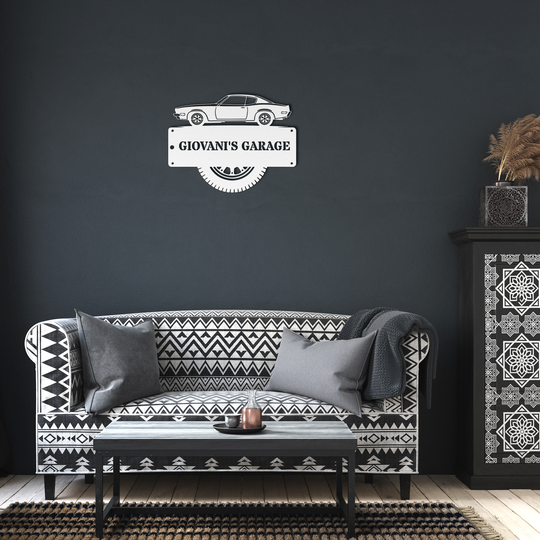 Custom Metal Garage Sign - Personalized Car Decor