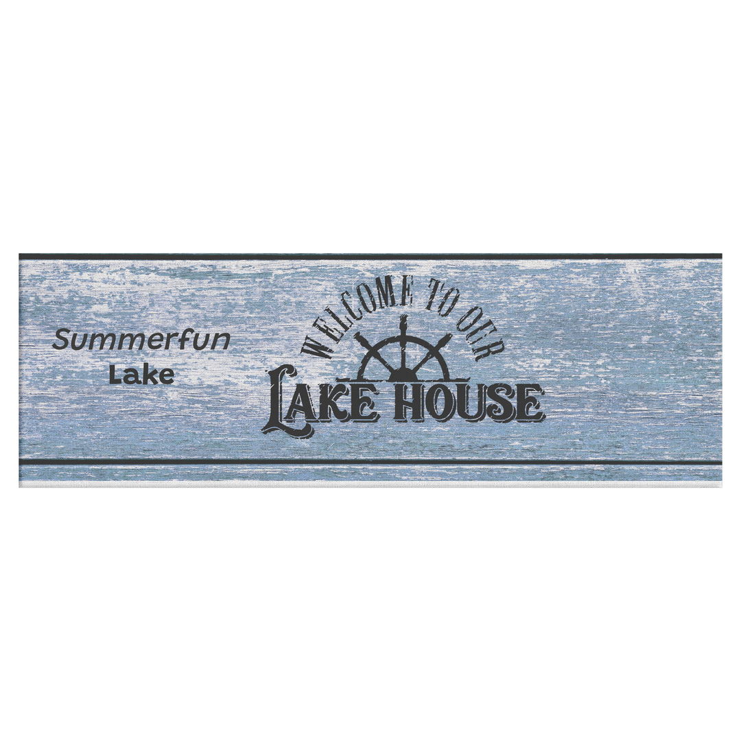 Panoramic Canvas personalized Lakehouse sign