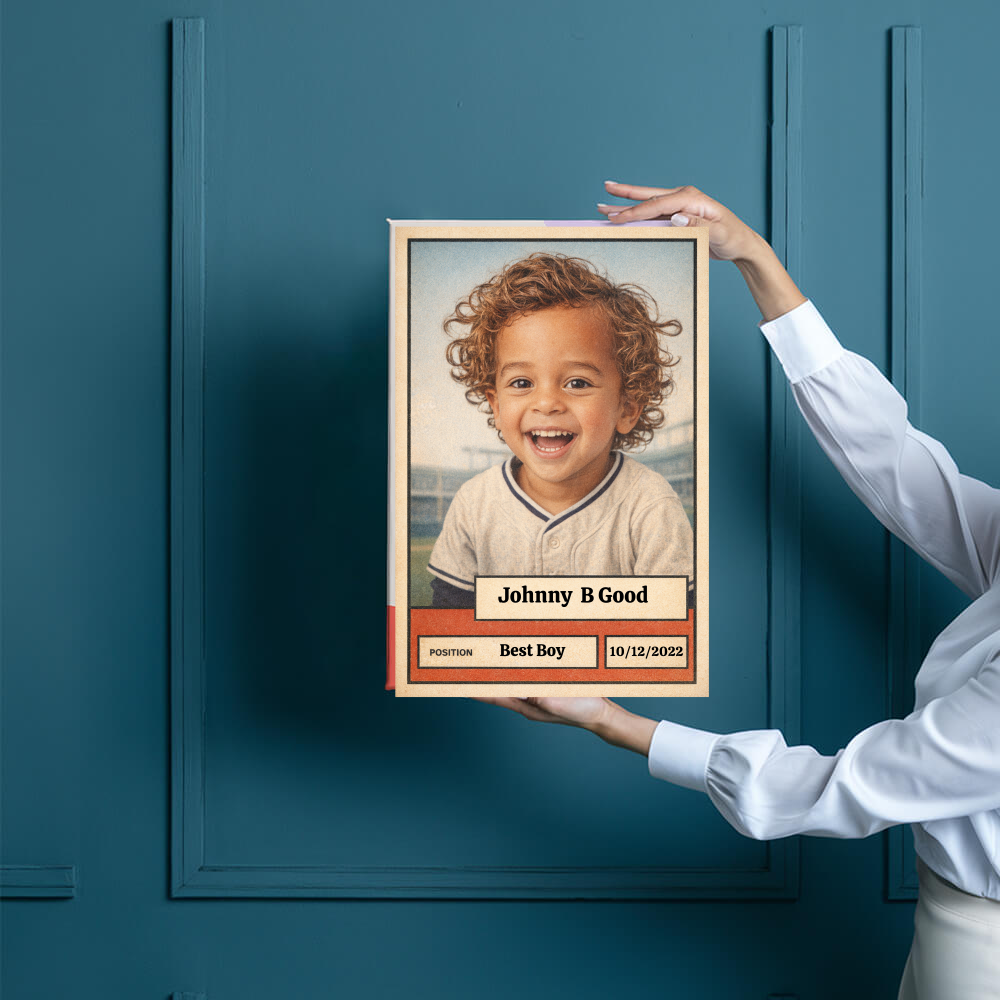 Custom Baseball Card Canvas - Personalized Sports Artwork