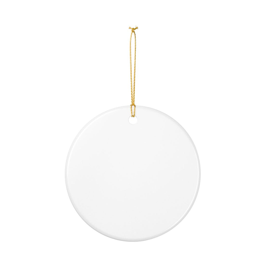 Personalized Snowman Couple Ceramic Ornament ,3d effect