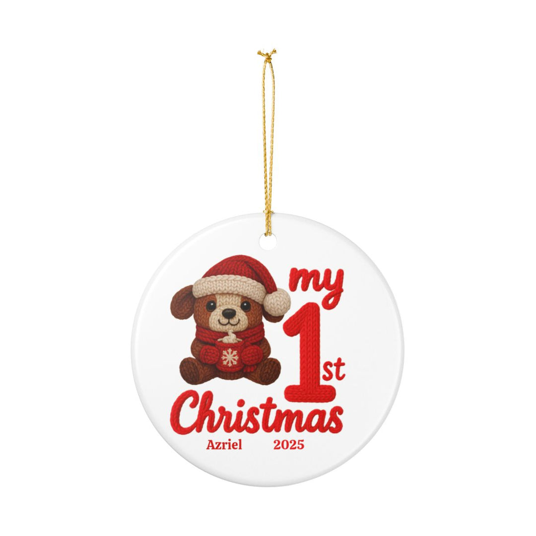 Baby's First Christmas Ornament 2025 - Cute Puppy Design