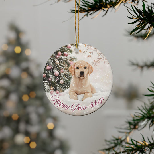 Christmas Ornament – Happy Paw-lidays