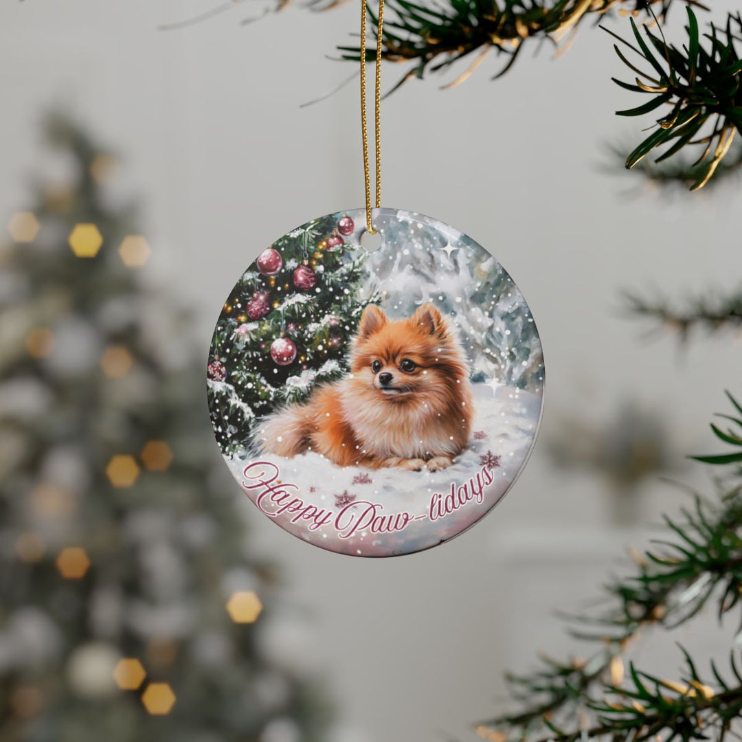 Christmas Ornament – Happy Paw-lidays