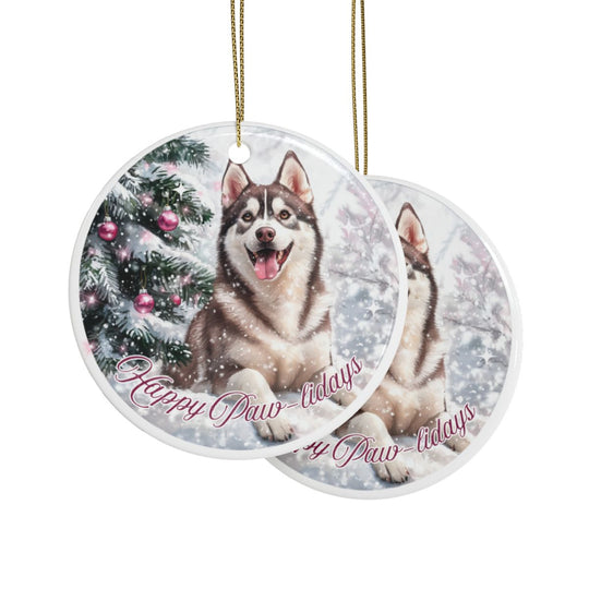 Christmas Ornament – Happy Paw-lidays