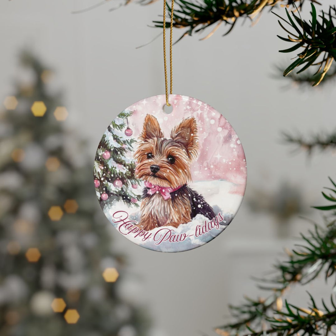 Christmas Ornament – Happy Paw-lidays