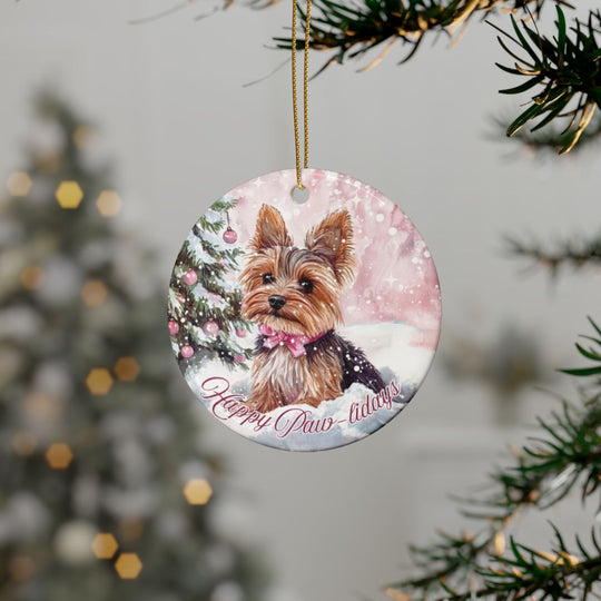 Christmas Ornament – Happy Paw-lidays