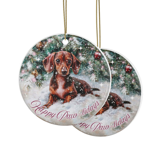 Christmas Ornament – Happy Paw-lidays