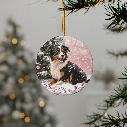 Christmas Ornament – Happy Paw-lidays
