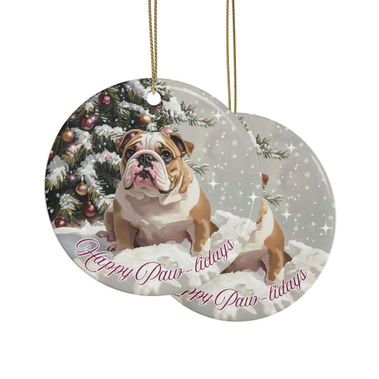 Christmas Ornament – Happy Paw-lidays