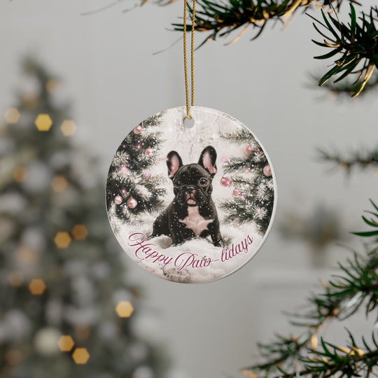 Christmas Ornament – Happy Paw-lidays
