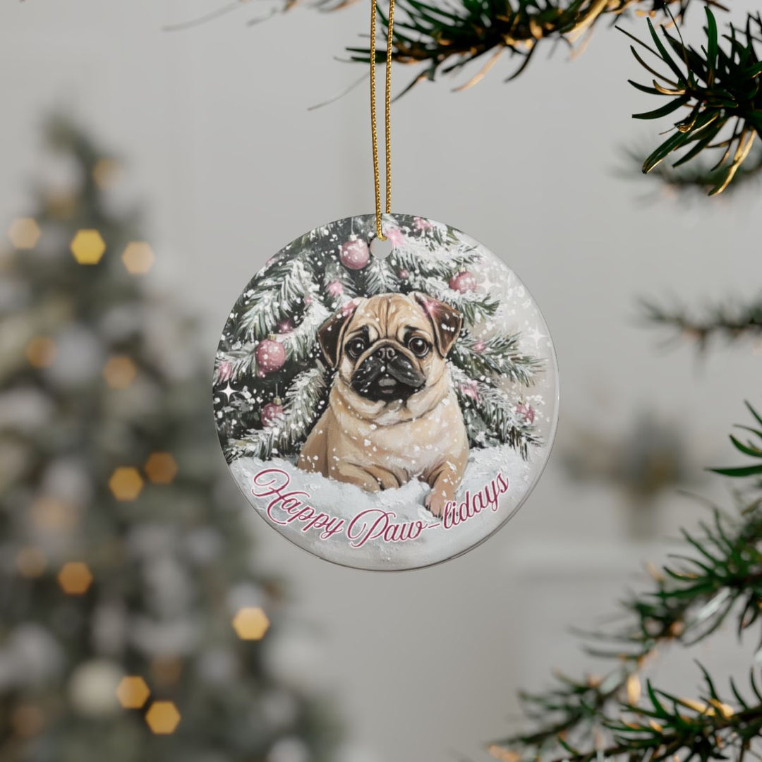 Christmas Ornament – Happy Paw-lidays