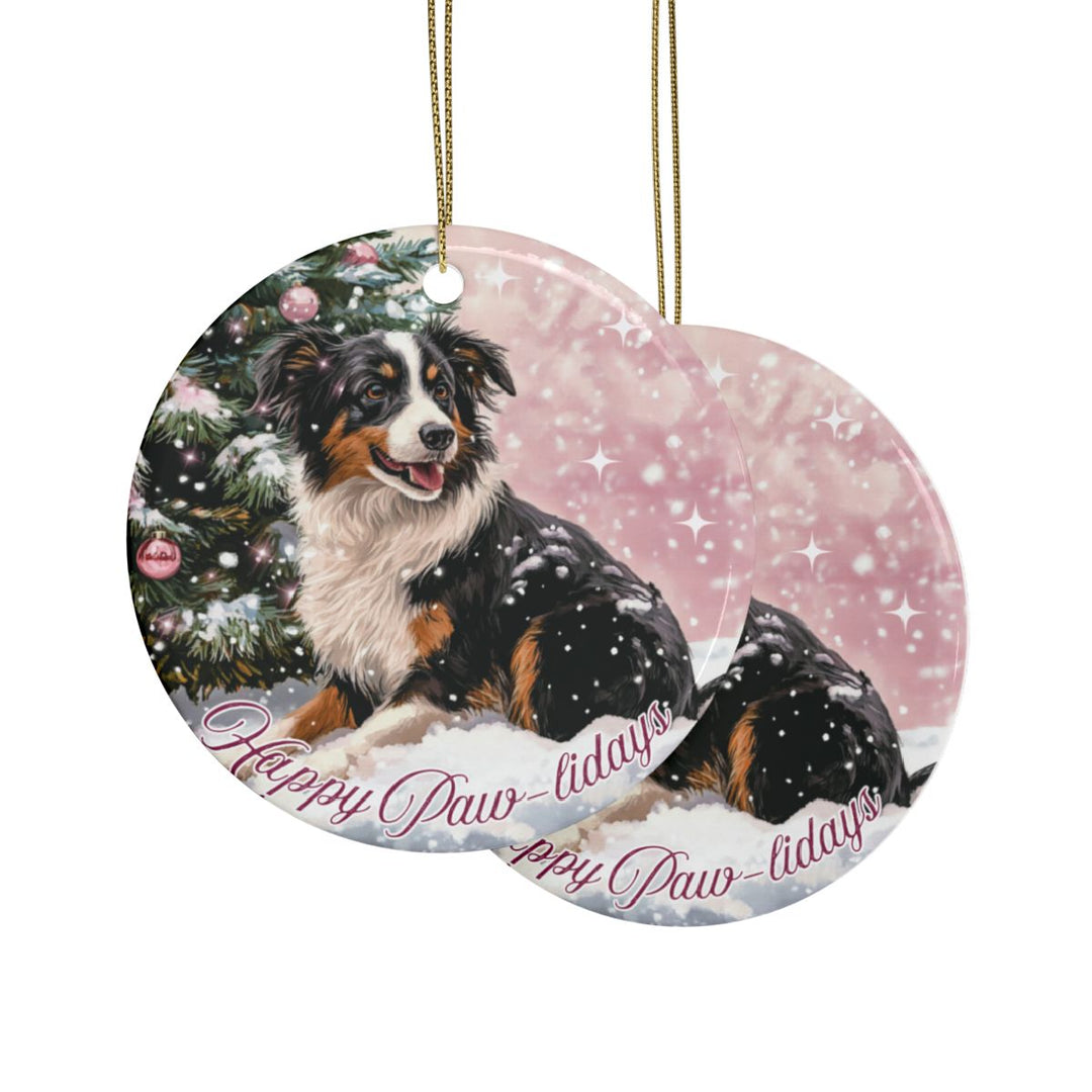 Christmas Ornament – Happy Paw-lidays