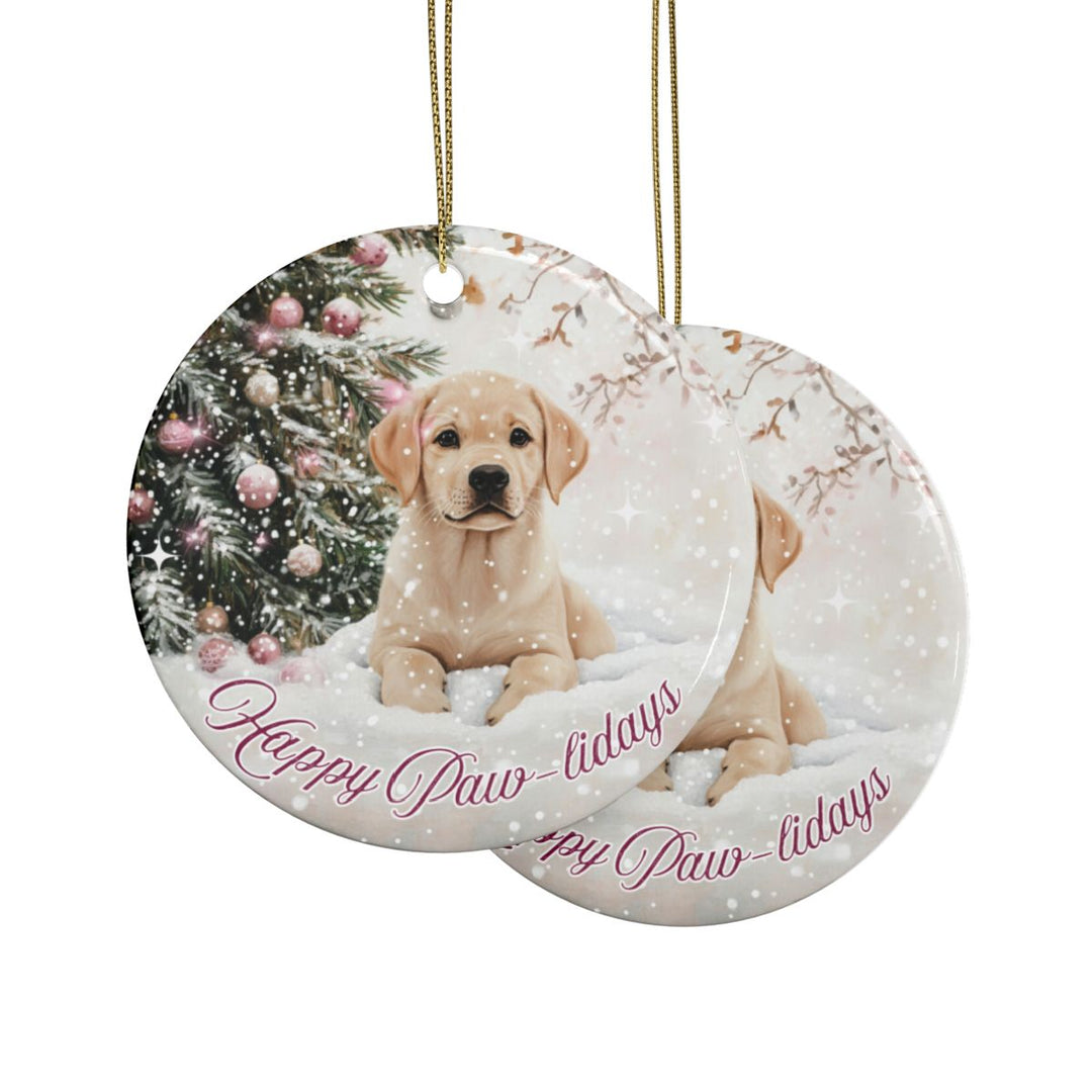 Christmas Ornament – Happy Paw-lidays