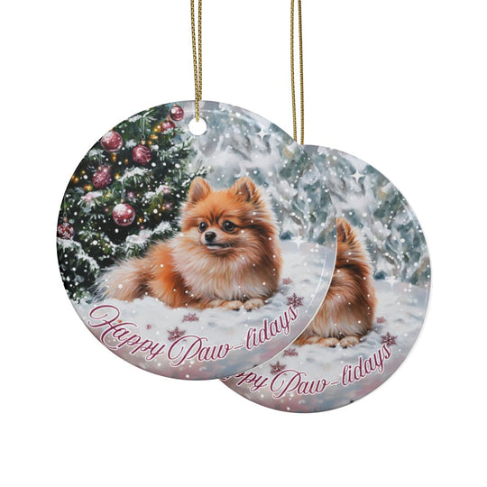 Christmas Ornament – Happy Paw-lidays