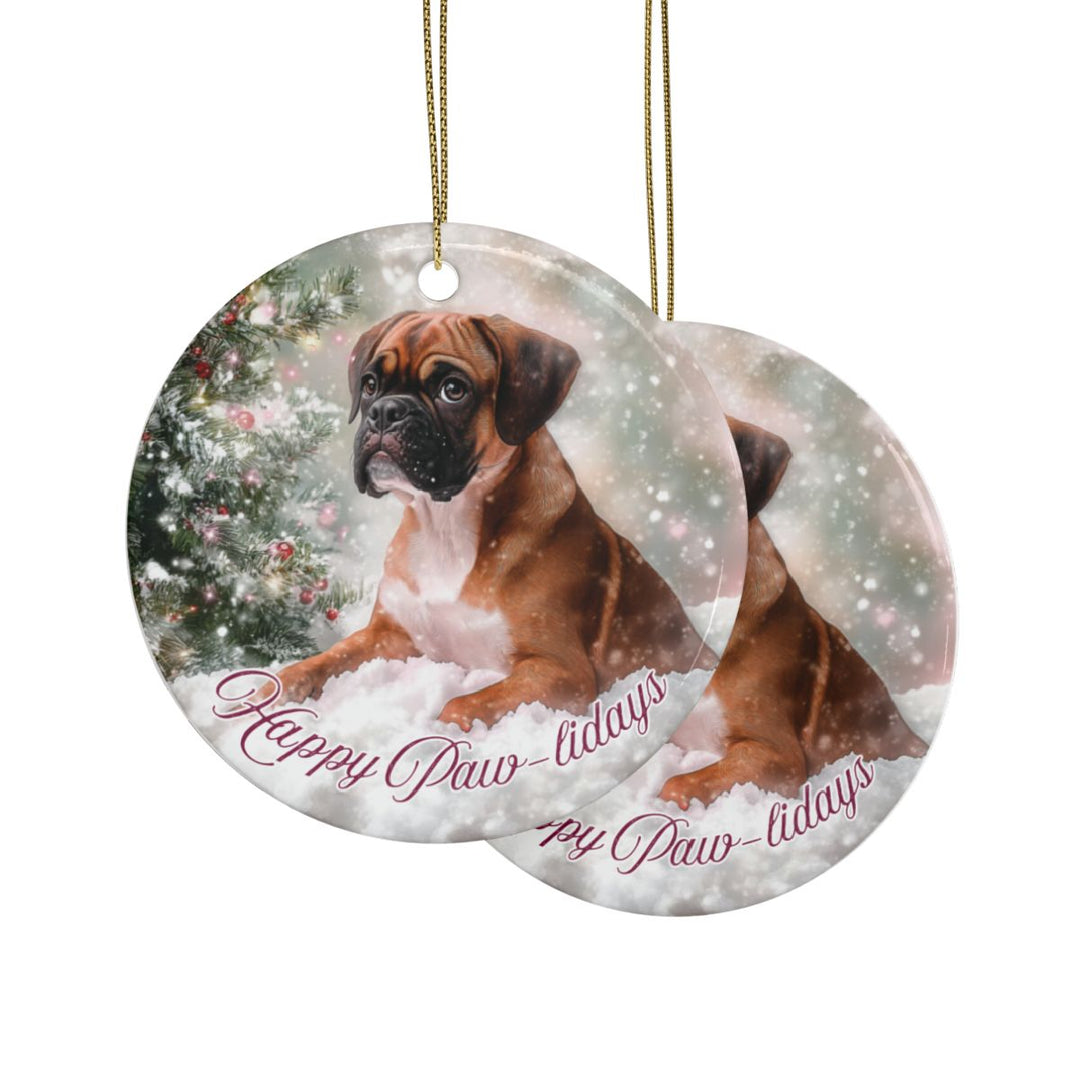 Christmas Ornament – Happy Paw-lidays