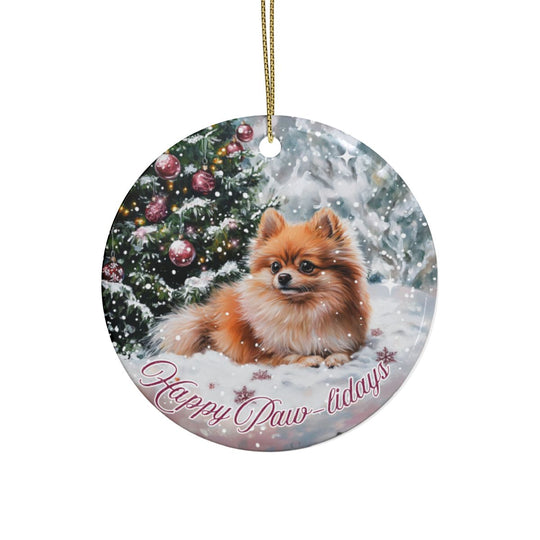Christmas Ornament – Happy Paw-lidays
