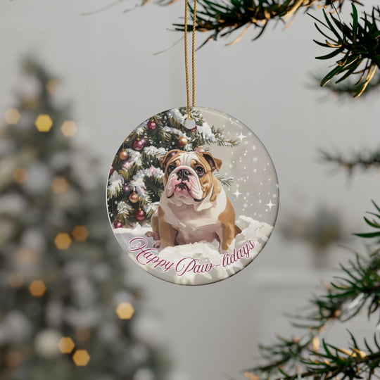 Christmas Ornament – Happy Paw-lidays