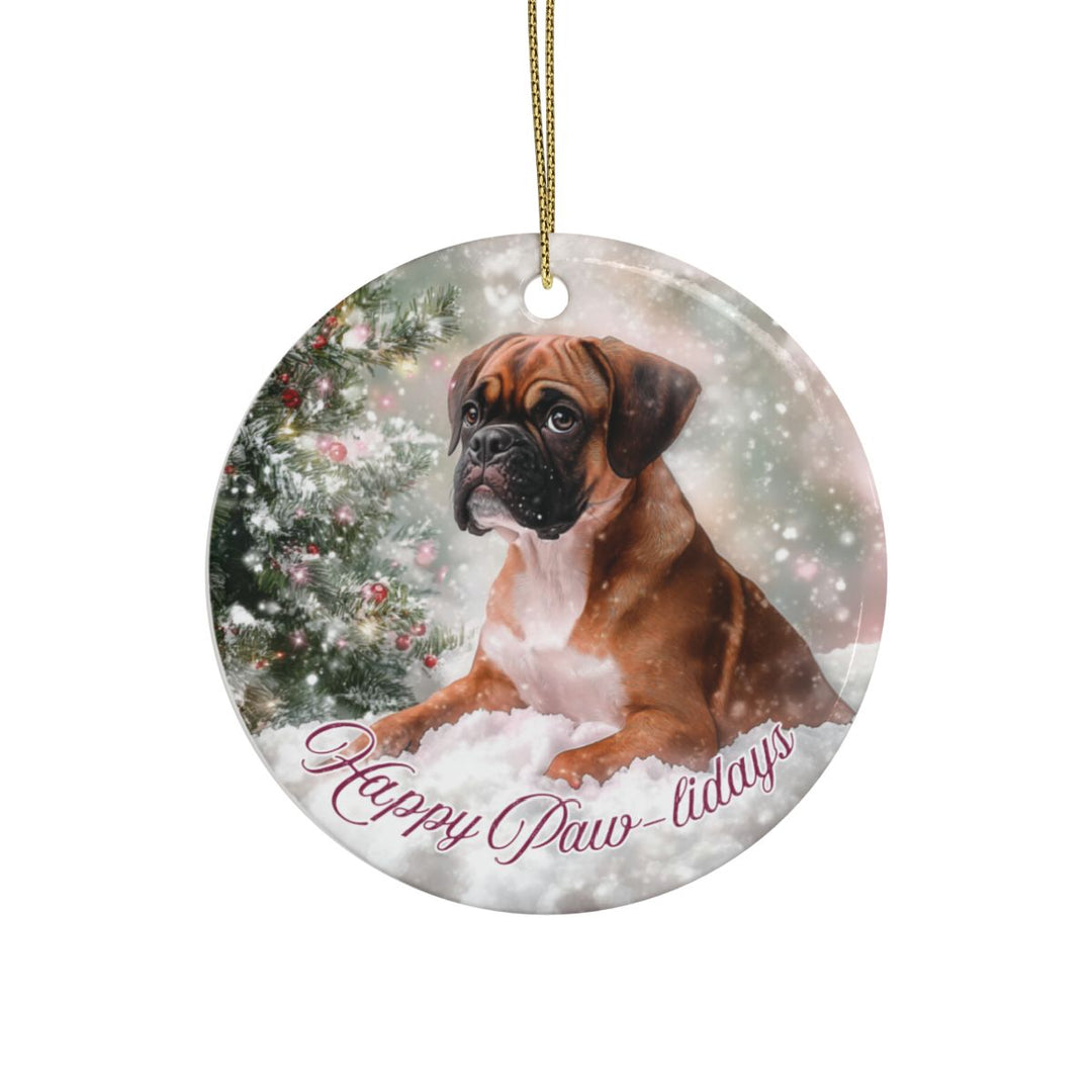 Christmas Ornament – Happy Paw-lidays
