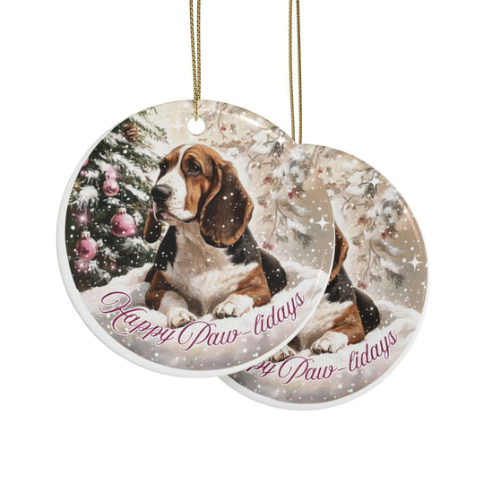 Christmas Ornament – Happy Paw-lidays
