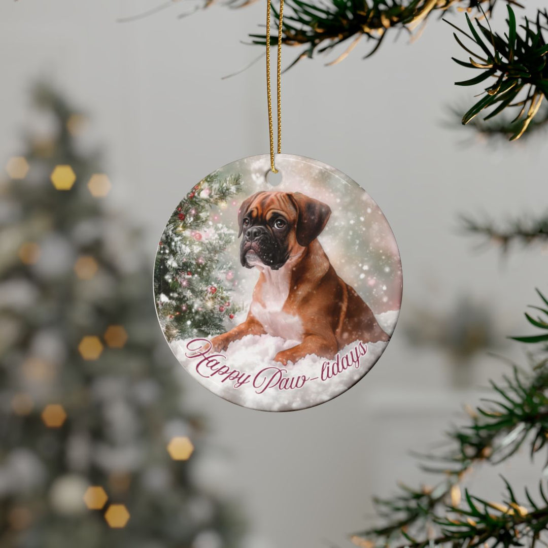 Christmas Ornament – Happy Paw-lidays