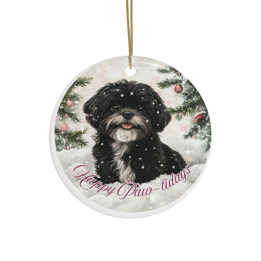 Christmas Ornament – Happy Paw-lidays